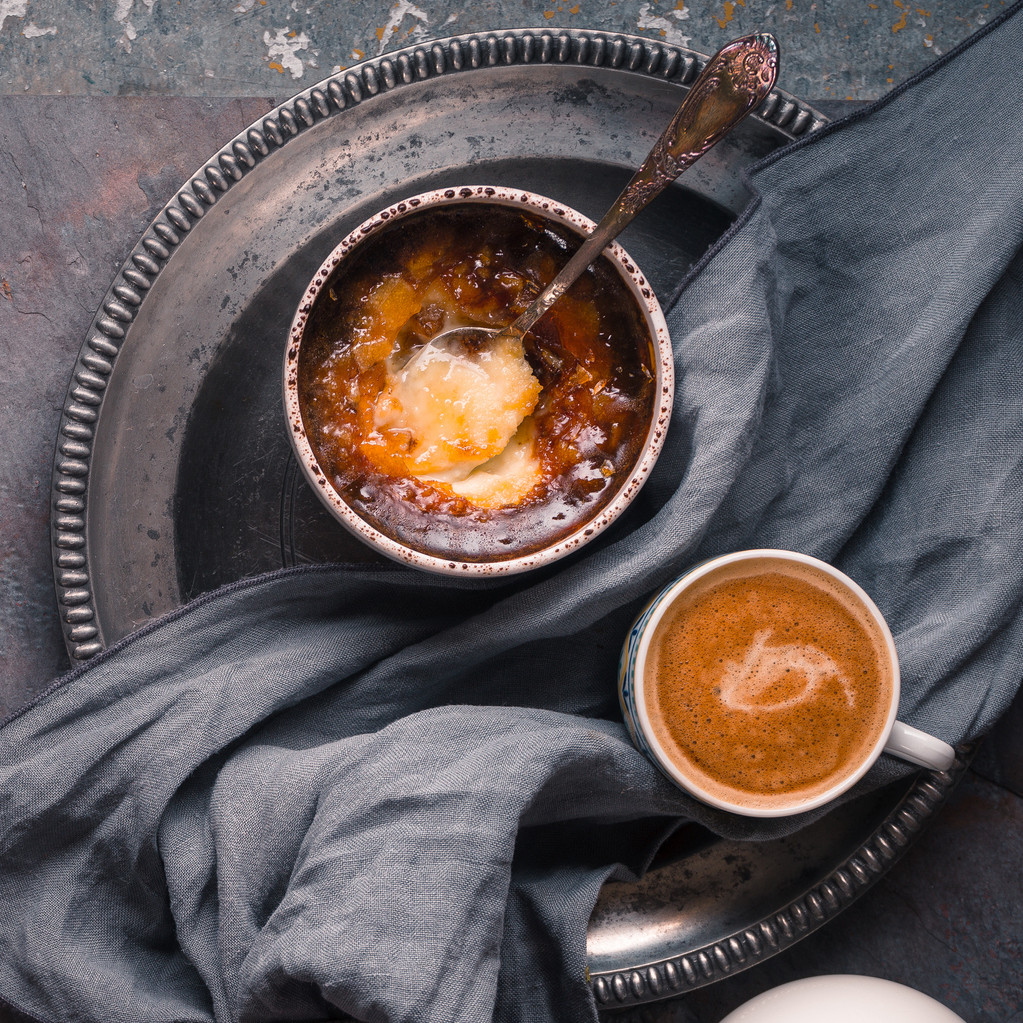 Tarte au café façon crème brûlée